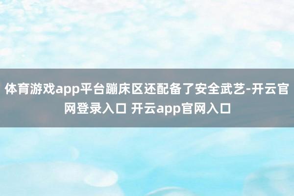 体育游戏app平台蹦床区还配备了安全武艺-开云官网登录入口 开云app官网入口