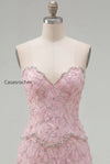 sparkly-pink-floral-tight-short-strapless-homecoming-dress-with-pearls