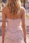 sparkly-pink-floral-tight-short-strapless-homecoming-dress-with-pearls