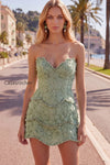 sparkly-pink-floral-tight-short-strapless-homecoming-dress-with-pearls