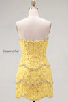 sparkly-pink-floral-tight-short-strapless-homecoming-dress-with-pearls