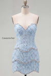 sparkly-pink-floral-tight-short-strapless-homecoming-dress-with-pearls