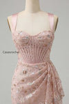 floral-apricot-corset-ruched-tight-short-homecoming-dress-with-beading