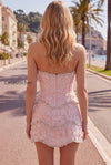 sparkly-pink-floral-tight-short-strapless-homecoming-dress-with-pearls