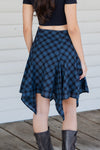 Plaid Handkerchief Hem Skirt