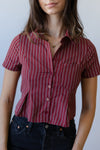 Striped Button Up Top