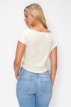 Everyday Knit Cap Sleeve Top