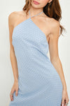 Polka Dot Halter Midi Dress