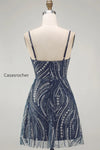 beaded-thick-straps-sparkly-navy-short-cocktail-dress