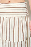 Striped Tiered Maxi Skirt