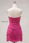 sparkly-pink-floral-tight-short-strapless-homecoming-dress-with-pearls