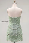 sparkly-pink-floral-tight-short-strapless-homecoming-dress-with-pearls