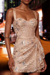 floral-apricot-corset-ruched-tight-short-homecoming-dress-with-beading
