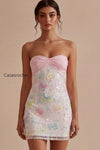 sparkly-pink-and-white-floral-tight-short-strapless-beaded-graduation-dress