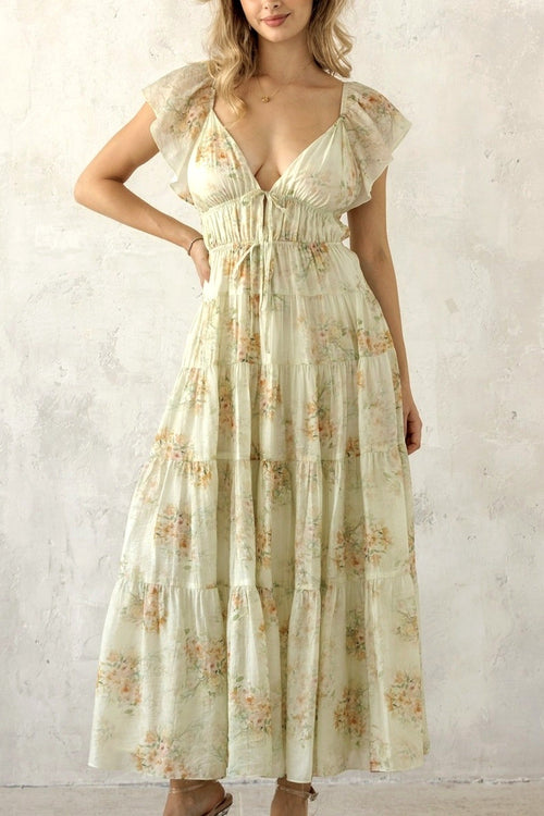 Floral Tiered Maxi Dress
