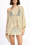 Shell Trim Crochet Mini Skirt