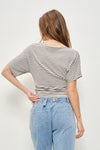 Striped Boat Neck Top